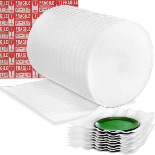 Moving Foam Wrap Roll with Fragile Labels